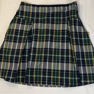 Dennis Uniform Girls Drop Yoke Pleated Skort Carden Plaid‎ G12